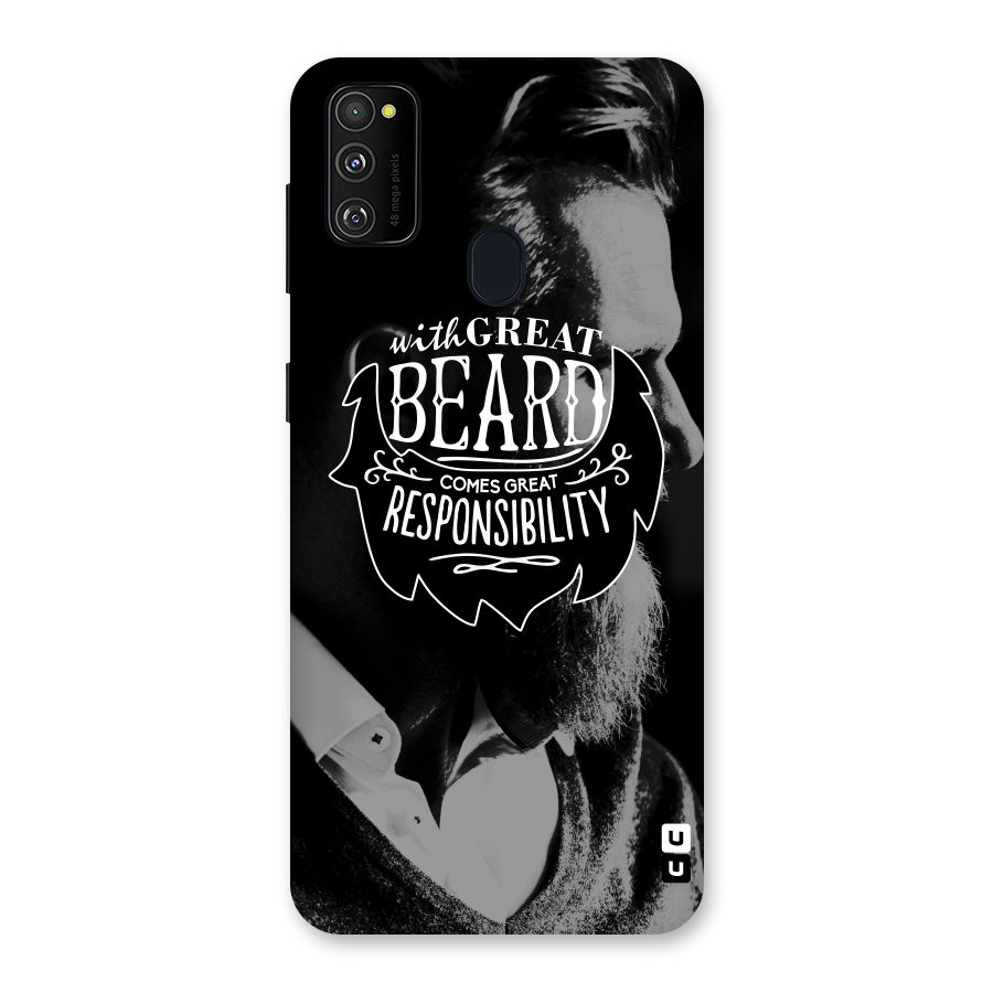 Beard Responsibility Quote Back Case for Galaxy M30s