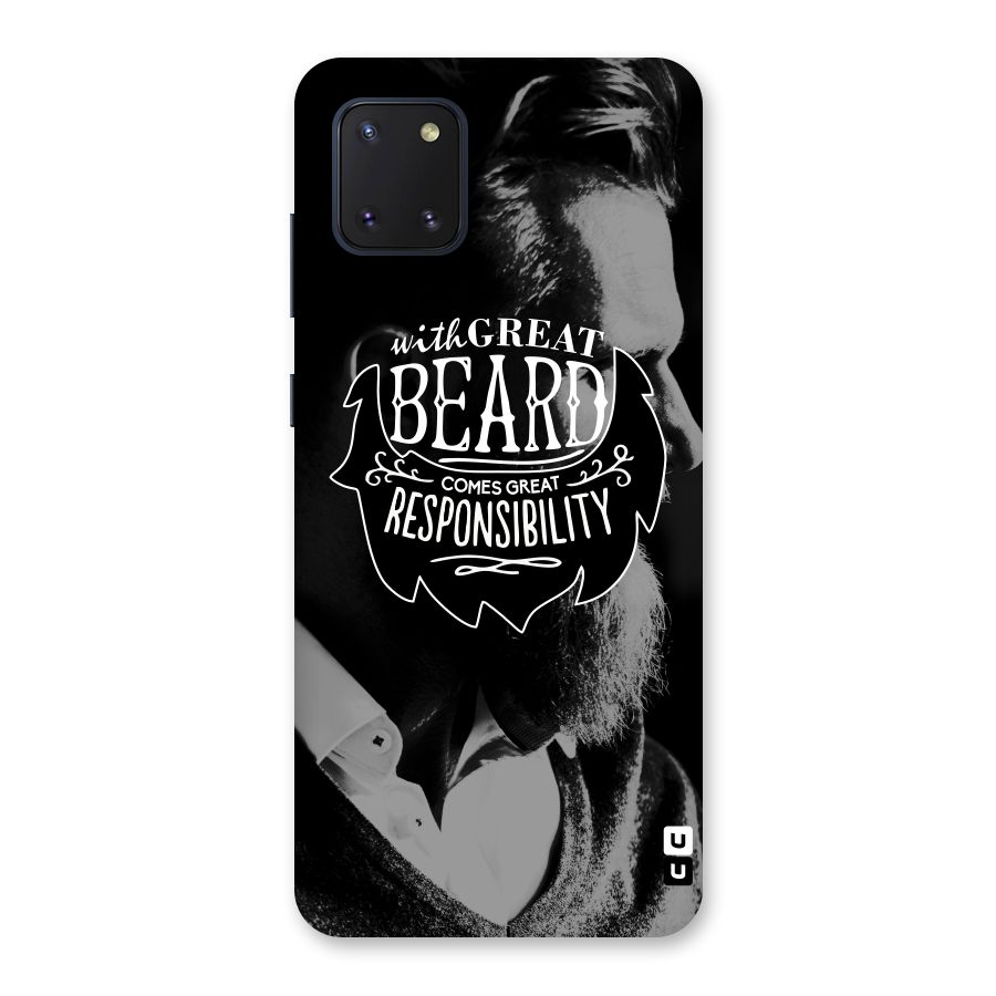 Beard Responsibility Quote Back Case for Galaxy Note 10 Lite
