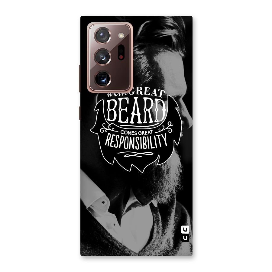 Beard Responsibility Quote Back Case for Galaxy Note 20 Ultra