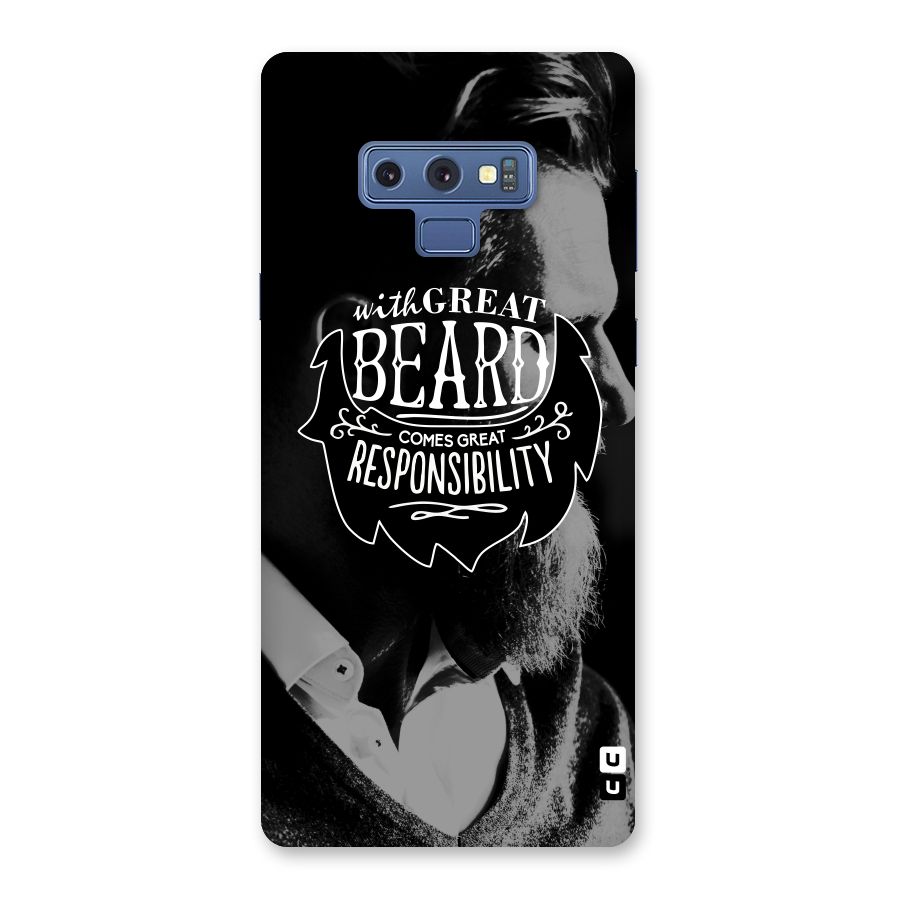 Beard Responsibility Quote Back Case for Galaxy Note 9