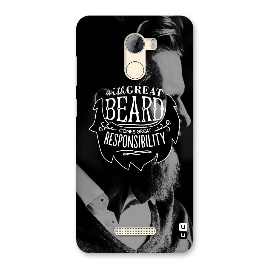 Beard Responsibility Quote Back Case for Gionee A1 LIte