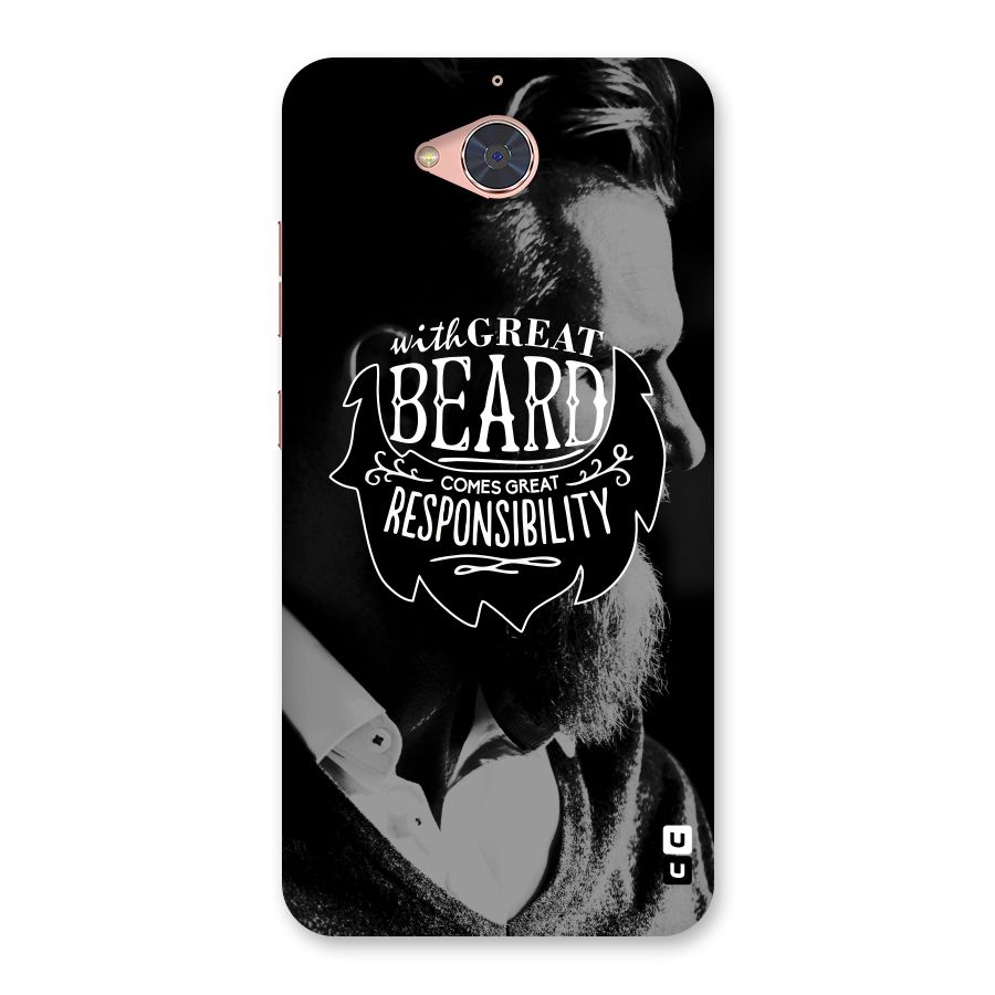 Beard Responsibility Quote Back Case for Gionee S6 Pro