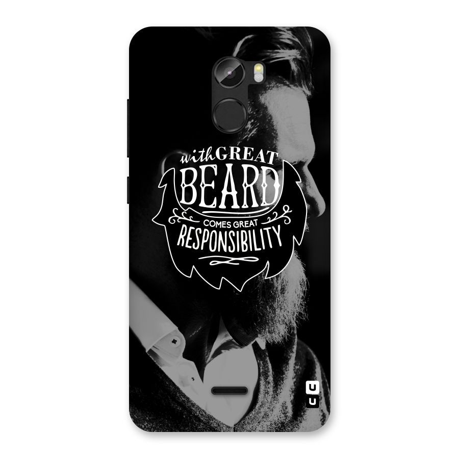 Beard Responsibility Quote Back Case for Gionee X1
