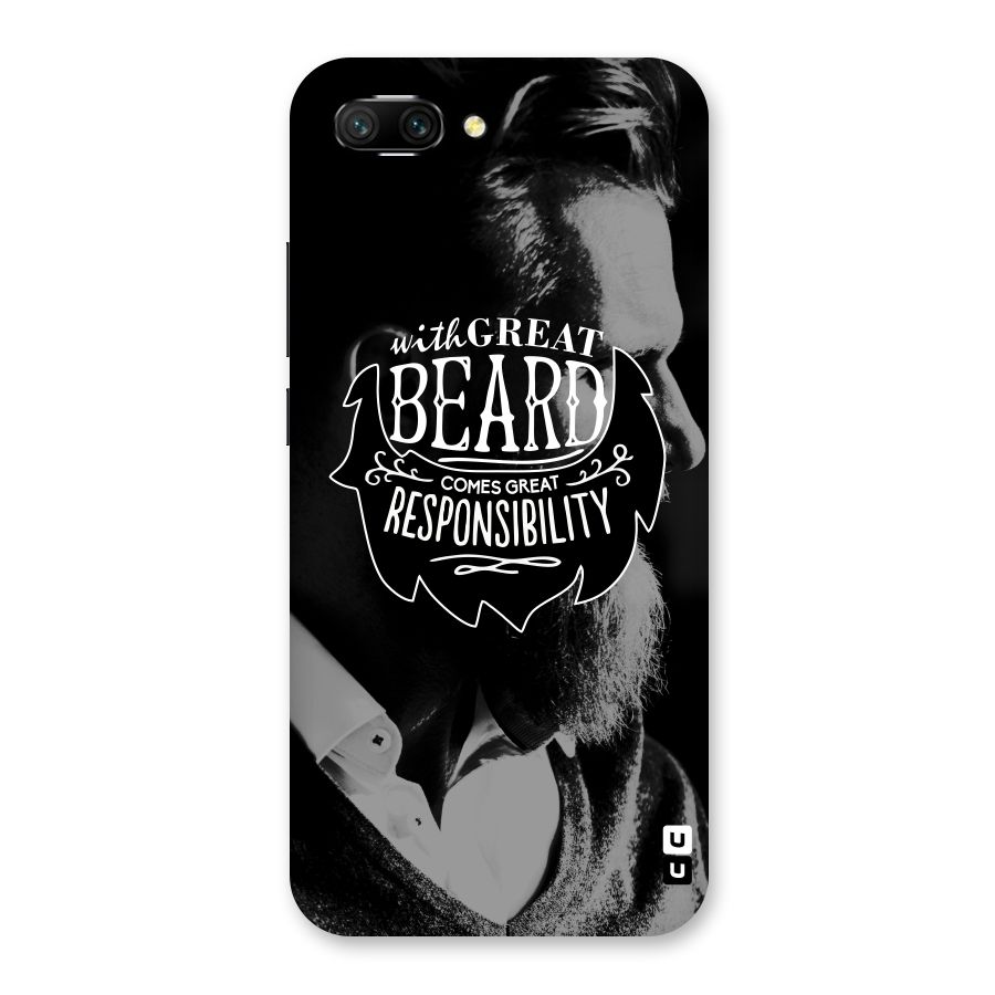 Beard Responsibility Quote Back Case for Honor 10