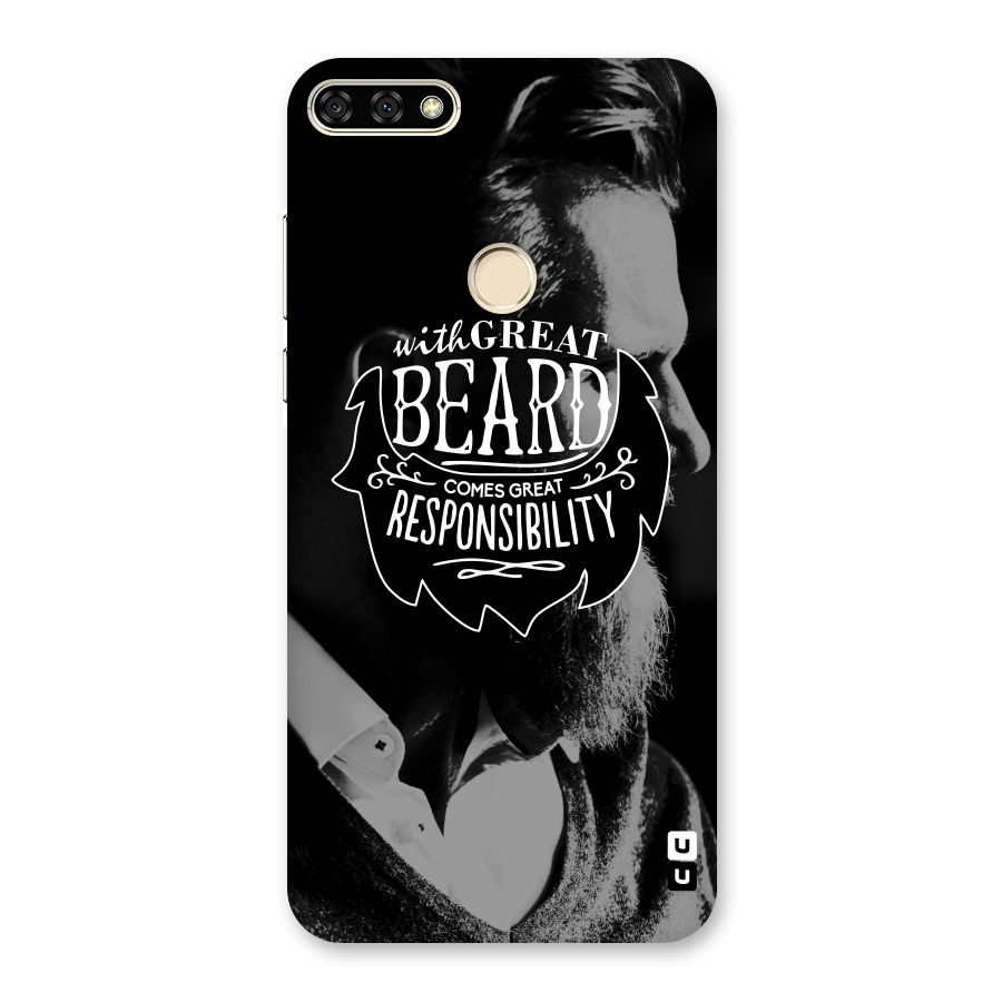 Beard Responsibility Quote Back Case for Honor 7A