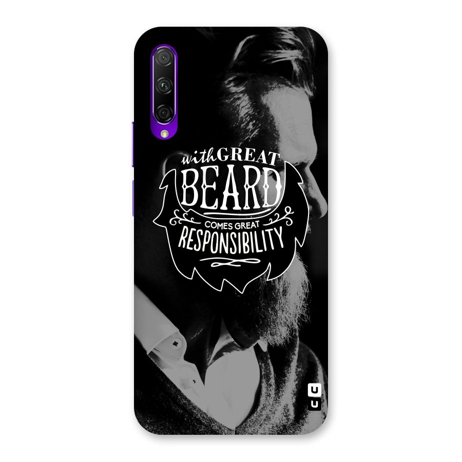 Beard Responsibility Quote Back Case for Honor 9X Pro