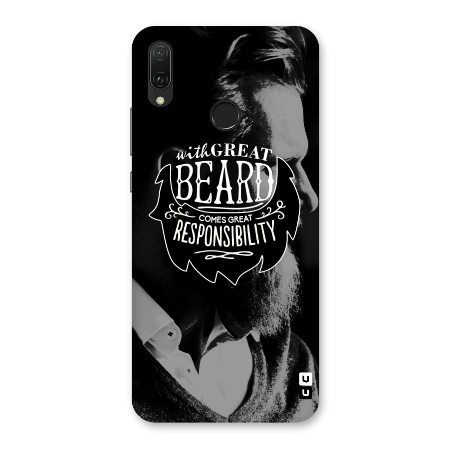 Beard Responsibility Quote Back Case for Huawei Y9 (2019)