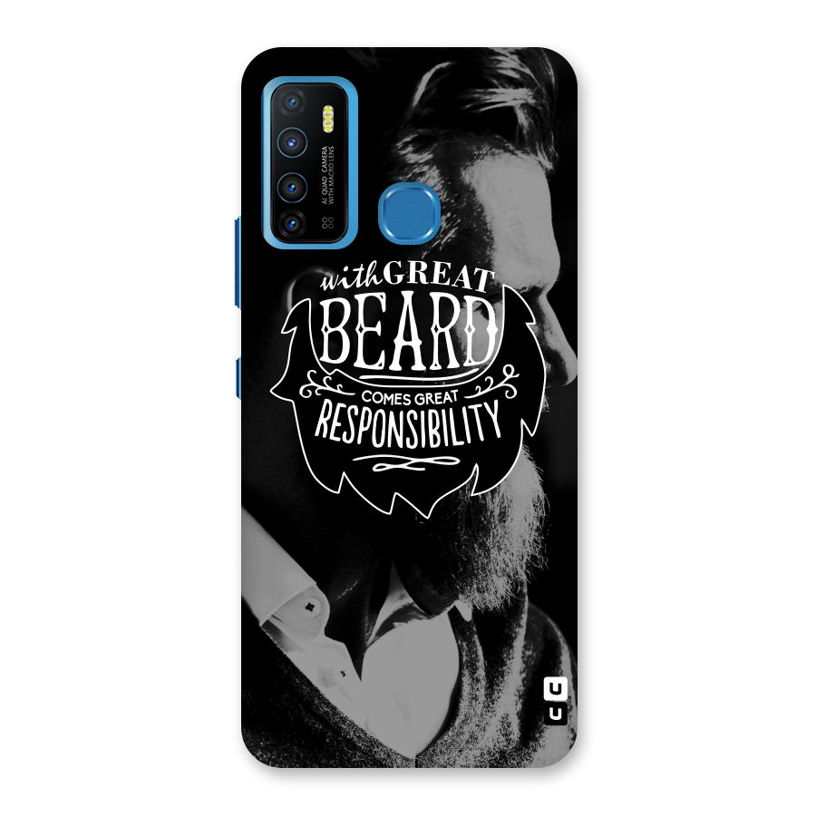 Beard Responsibility Quote Back Case for Infinix Hot 9