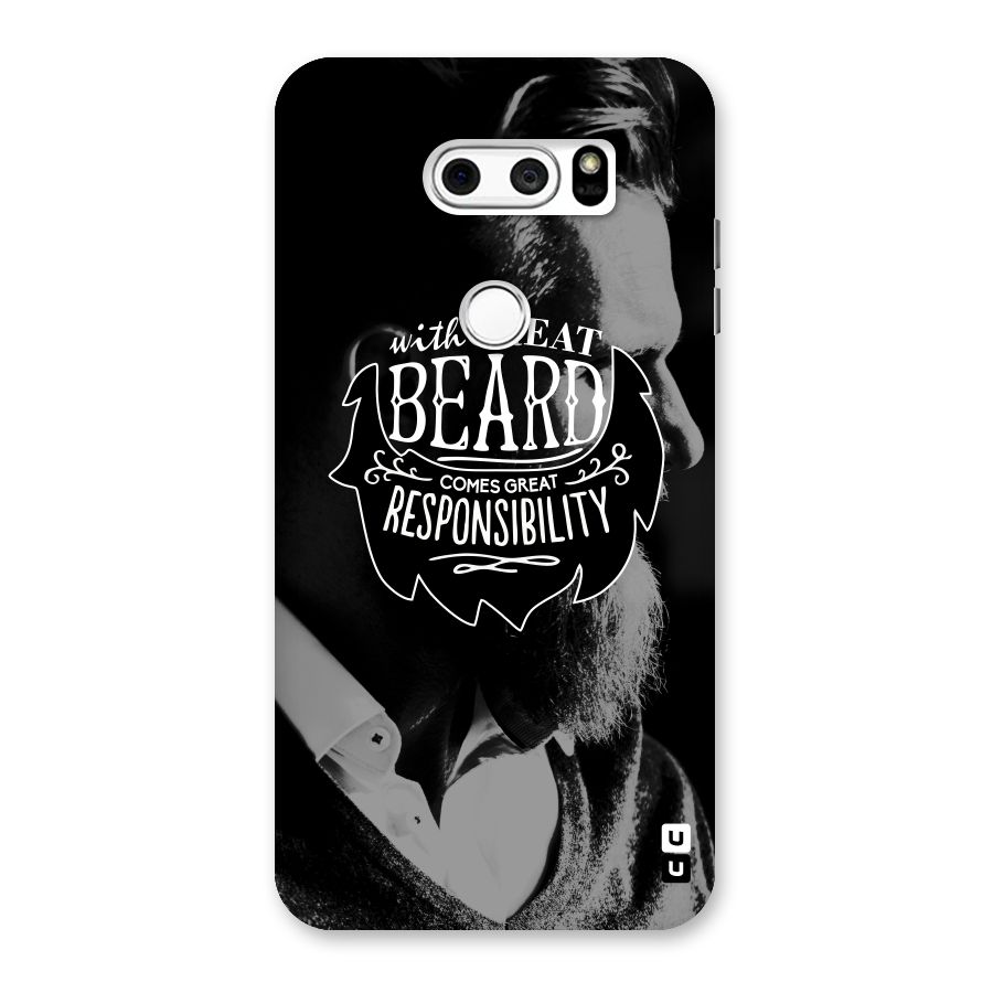 Beard Responsibility Quote Back Case for LG V30