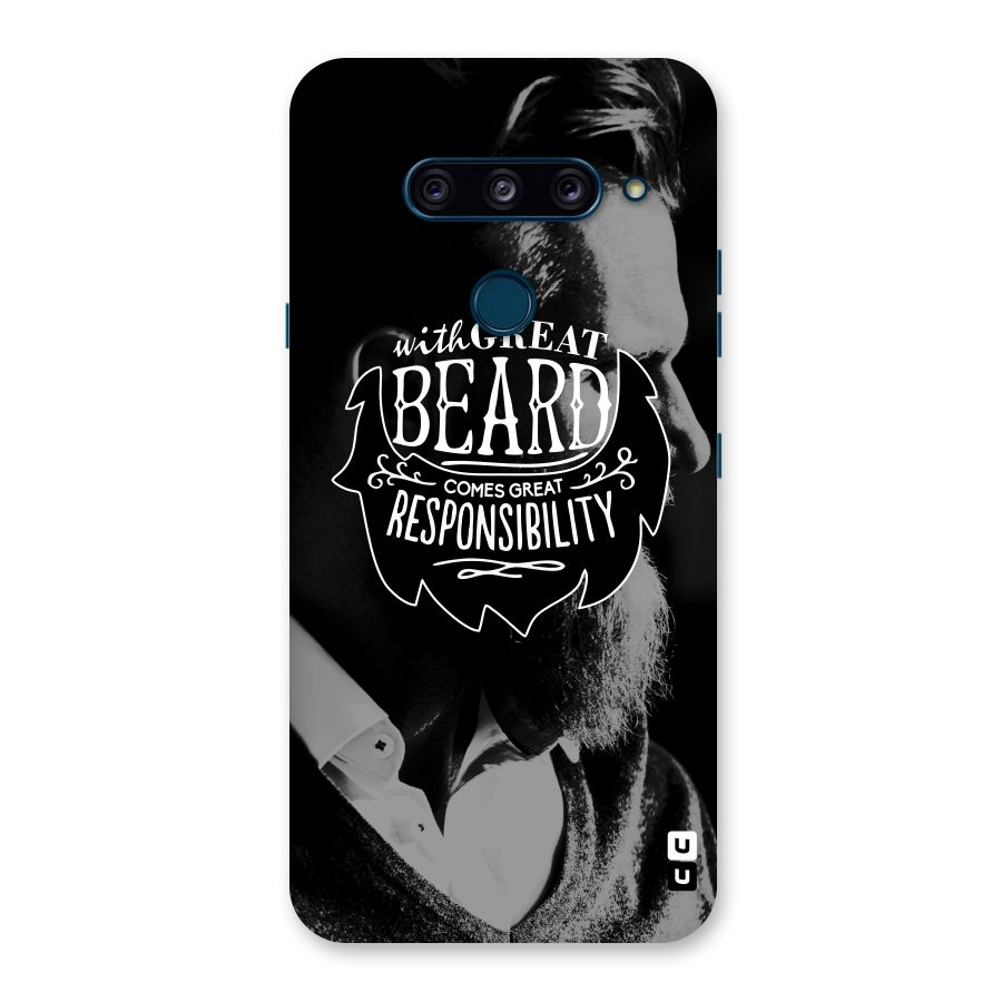 Beard Responsibility Quote Back Case for LG  V40 ThinQ