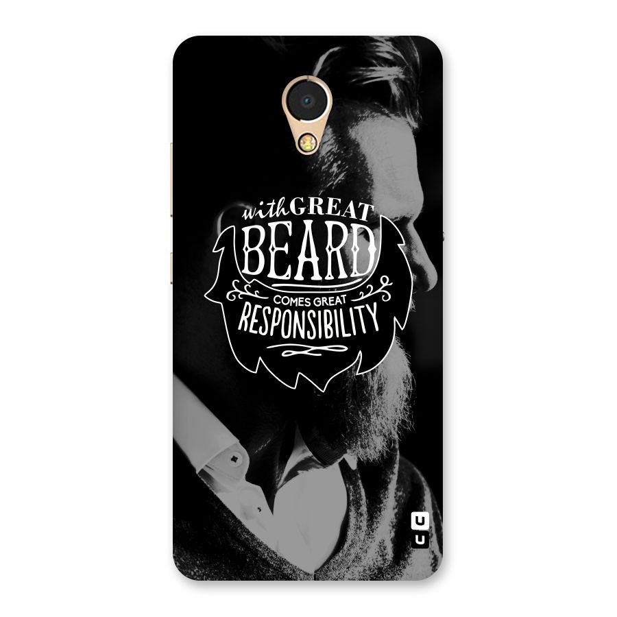 Beard Responsibility Quote Back Case for Lenovo P2