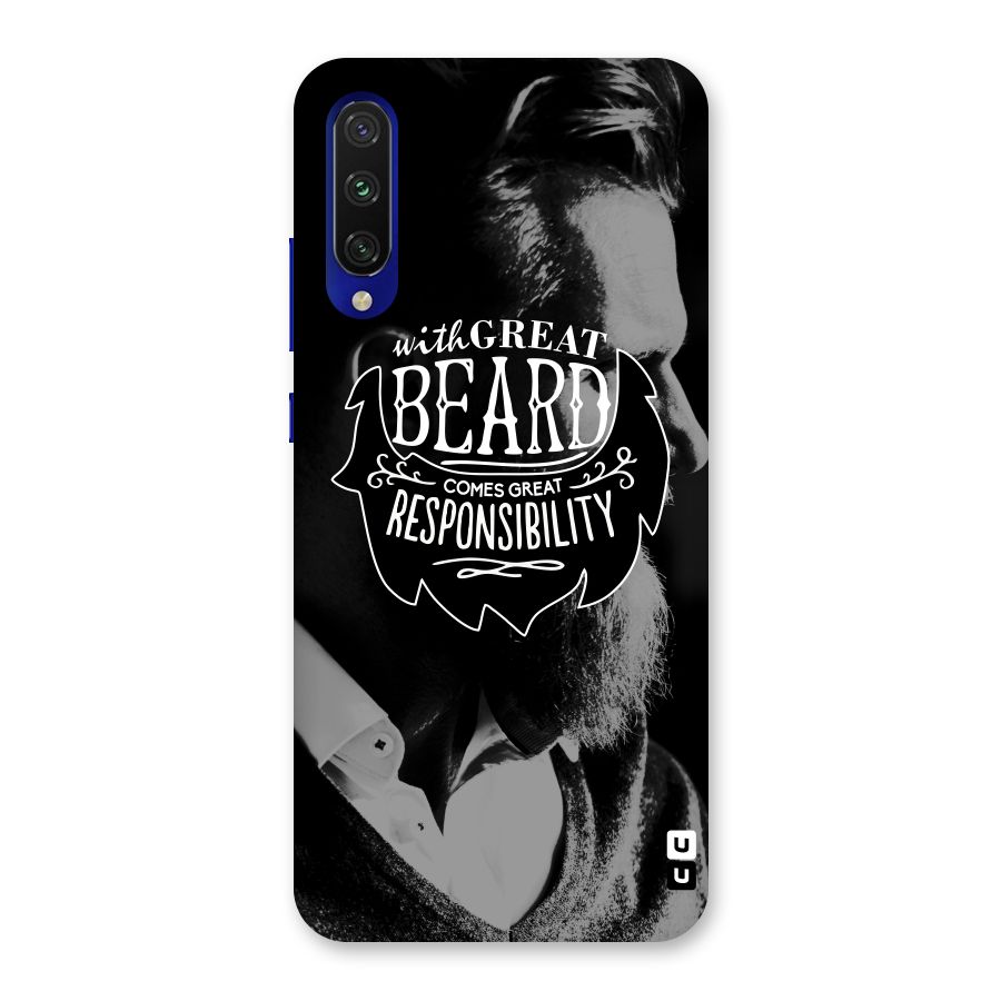 Beard Responsibility Quote Back Case for Mi A3
