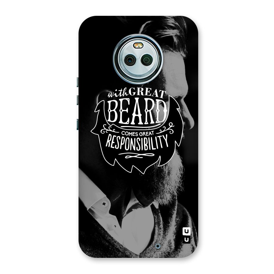 Beard Responsibility Quote Back Case for Moto X4