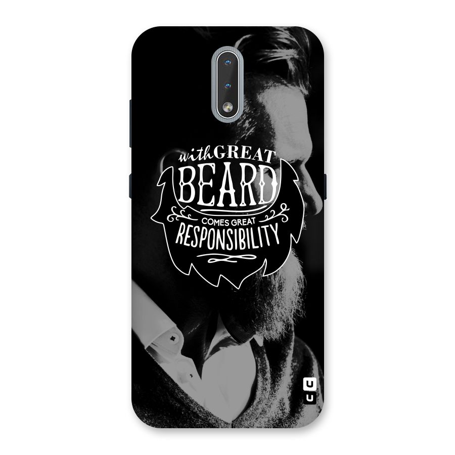 Beard Responsibility Quote Back Case for Nokia 2.3