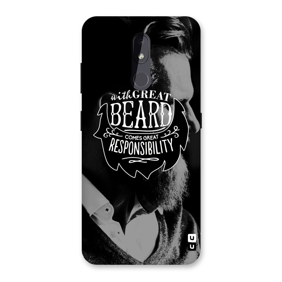 Beard Responsibility Quote Back Case for Nokia 3.2