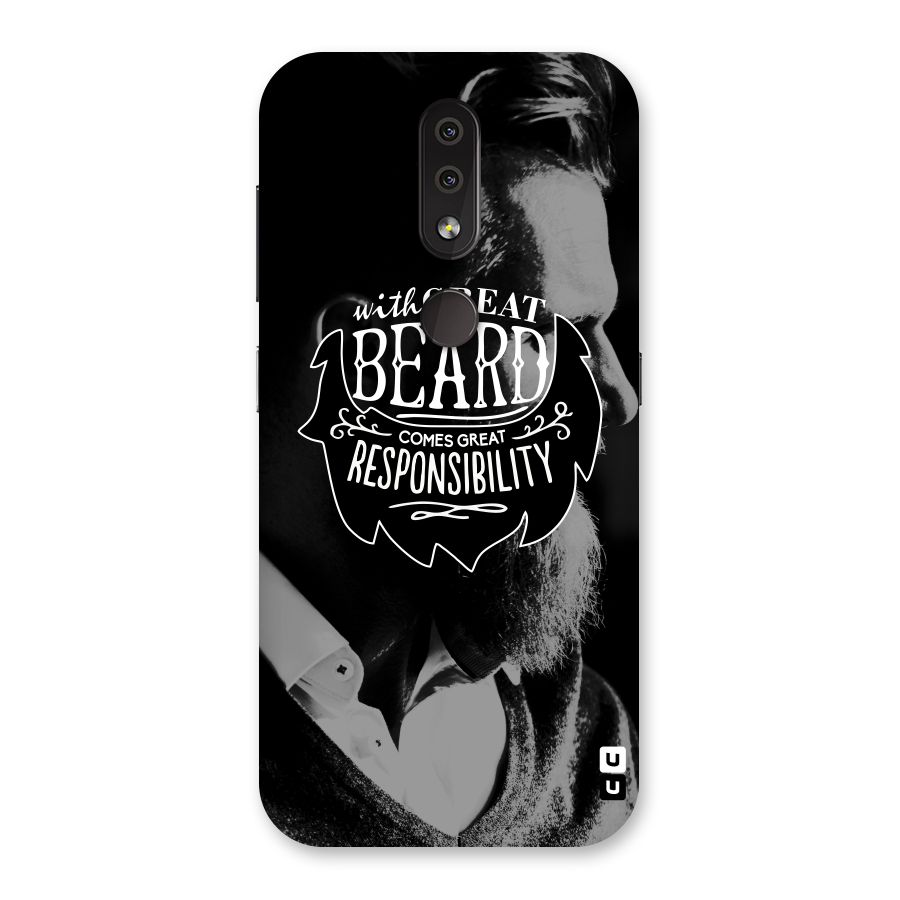 Beard Responsibility Quote Back Case for Nokia 4.2