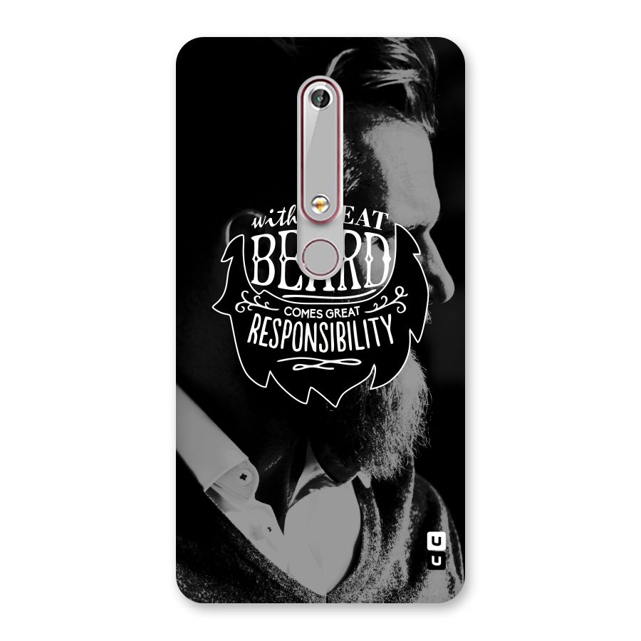 Beard Responsibility Quote Back Case for Nokia 6.1