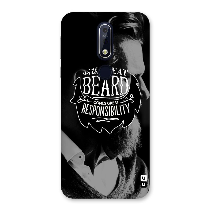 Beard Responsibility Quote Back Case for Nokia 7.1