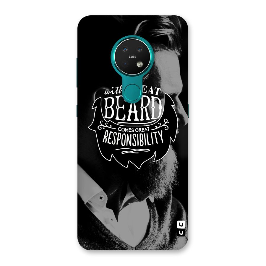 Beard Responsibility Quote Back Case for Nokia 7.2