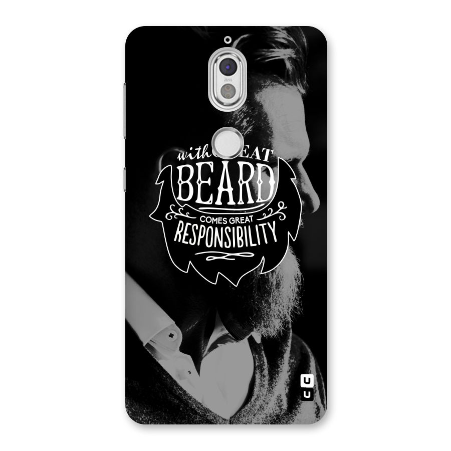 Beard Responsibility Quote Back Case for Nokia 7