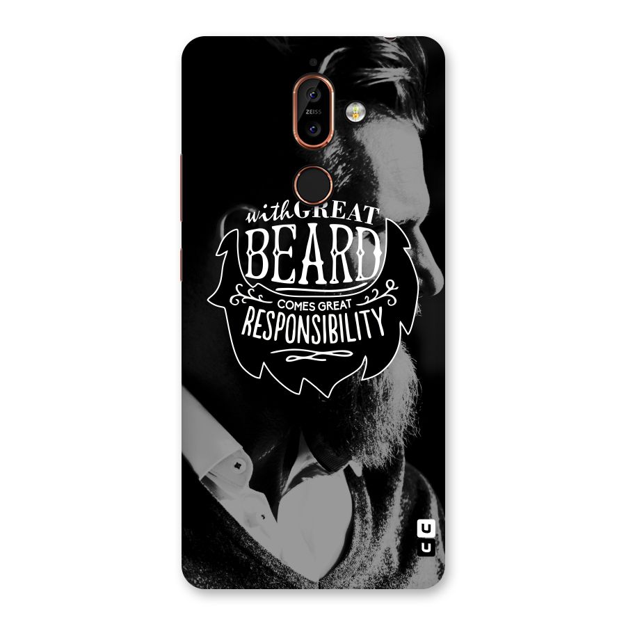 Beard Responsibility Quote Back Case for Nokia 7 Plus