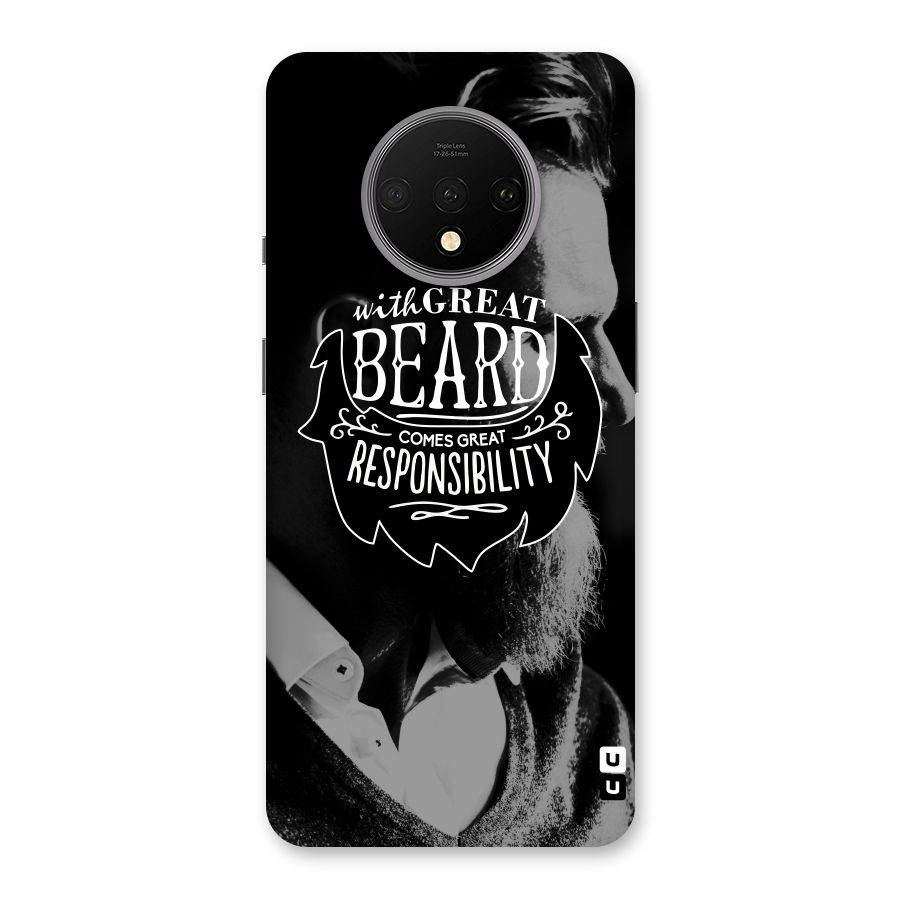 Beard Responsibility Quote Back Case for OnePlus 7T