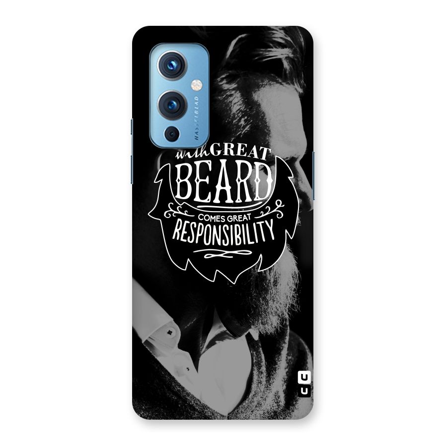 Beard Responsibility Quote Back Case for OnePlus 9