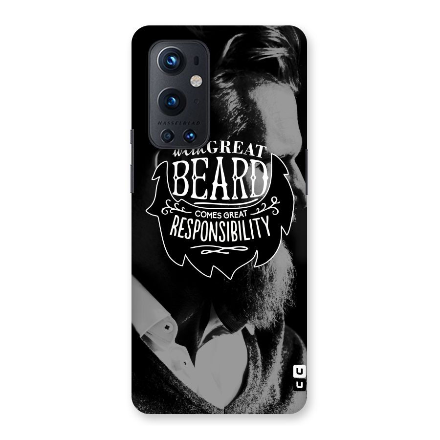 Beard Responsibility Quote Back Case for OnePlus 9 Pro