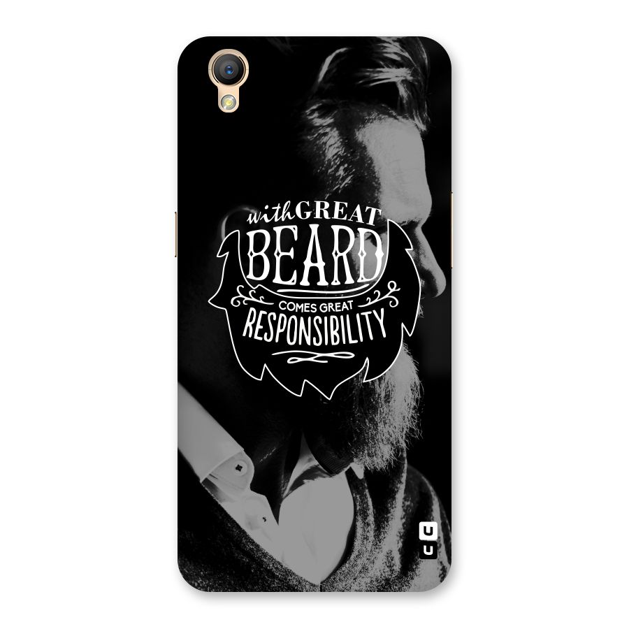 Beard Responsibility Quote Back Case for Oppo A37