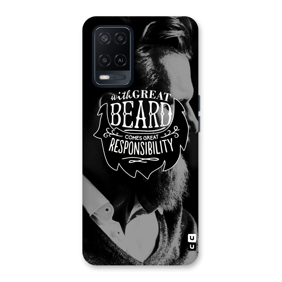 Beard Responsibility Quote Back Case for Oppo A54