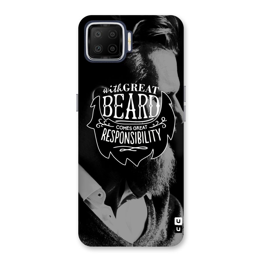 Beard Responsibility Quote Back Case for Oppo F17