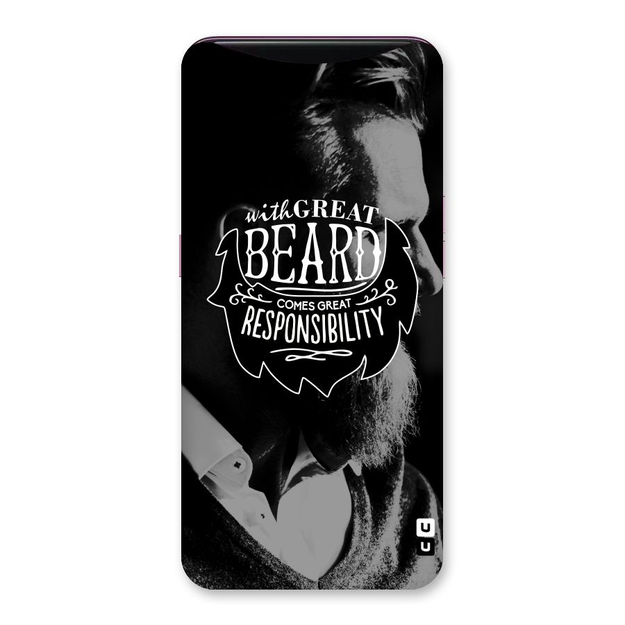 Beard Responsibility Quote Back Case for Oppo Find X