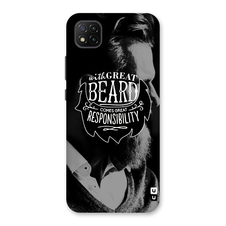 Beard Responsibility Quote Back Case for Poco C3