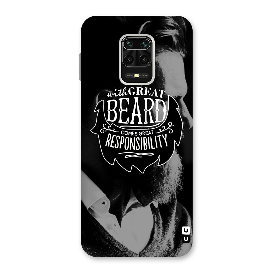 Beard Responsibility Quote Back Case for Poco M2 Pro