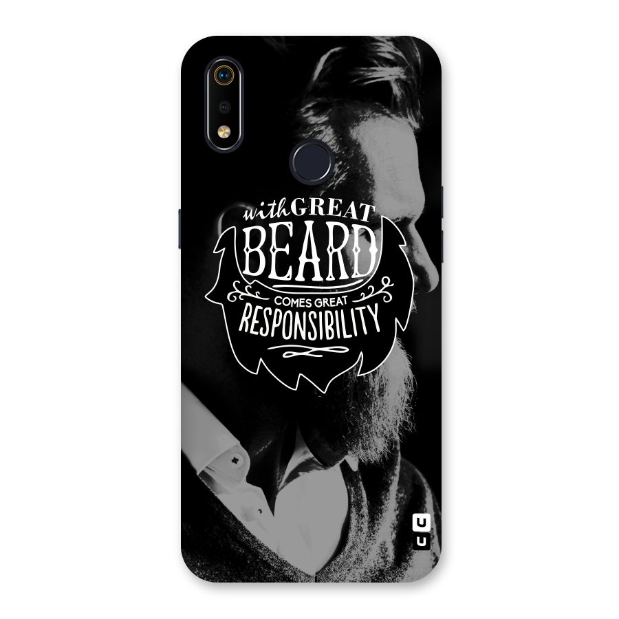 Beard Responsibility Quote Back Case for Realme 3i
