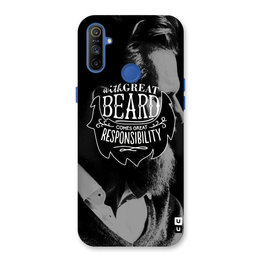 Beard Responsibility Quote Back Case for Realme Narzo 10A