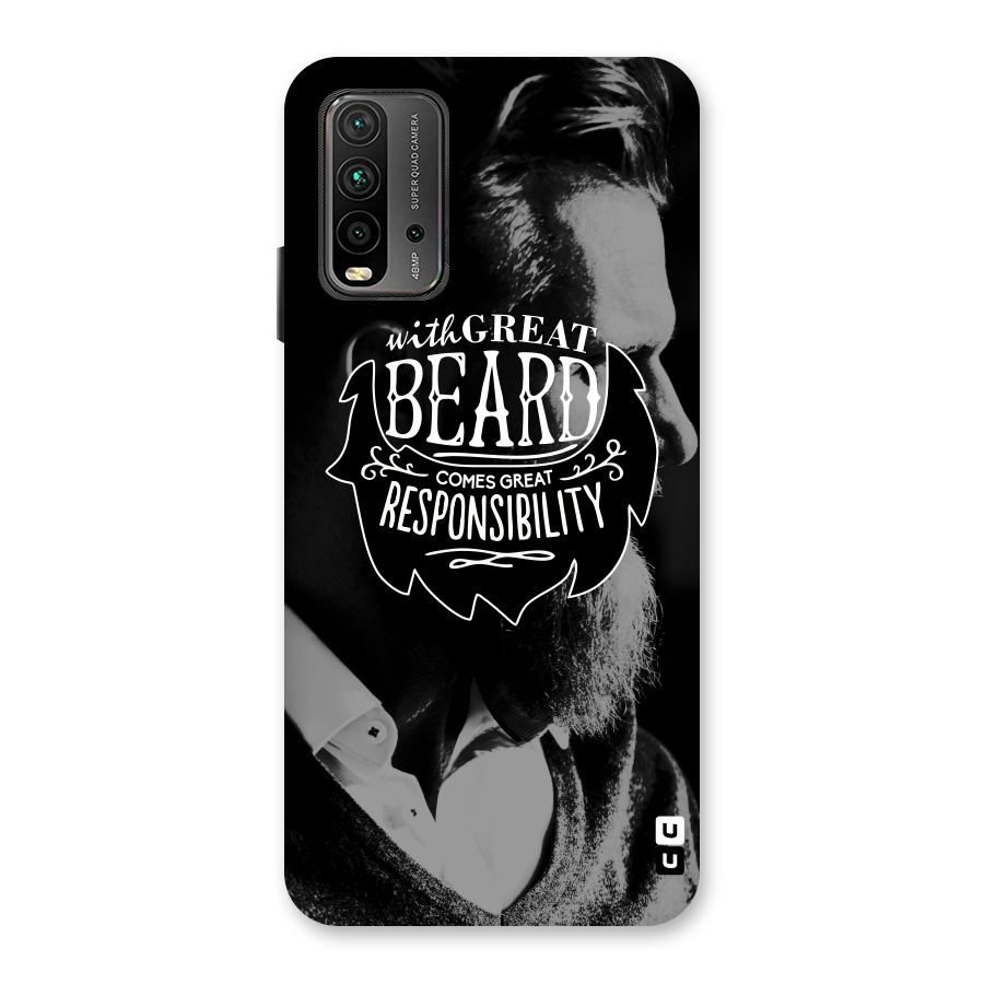 Beard Responsibility Quote Back Case for Redmi 9 Power