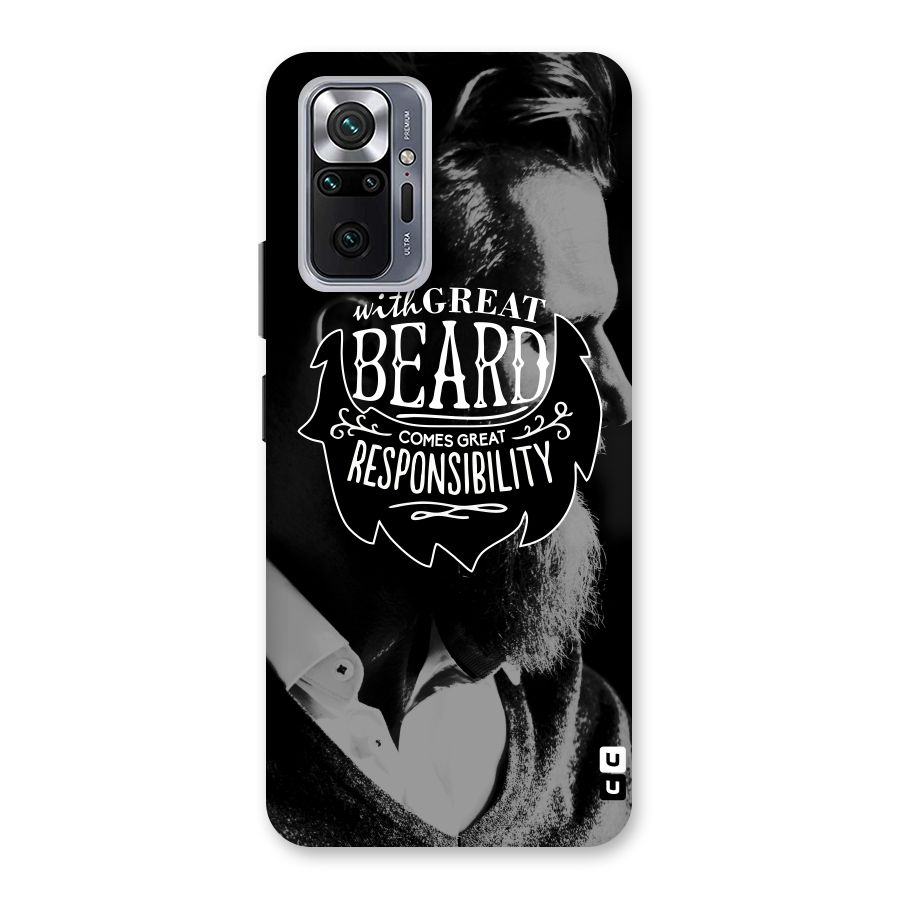 Beard Responsibility Quote Back Case for Redmi Note 10 Pro Max