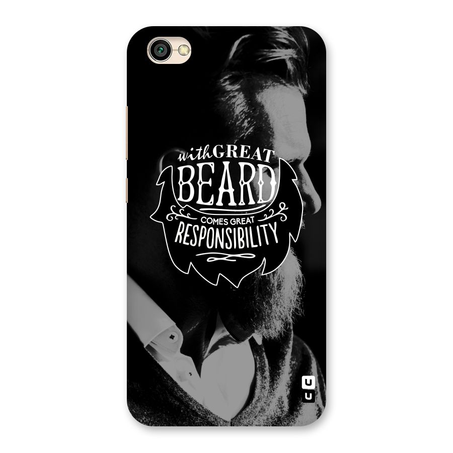 Beard Responsibility Quote Back Case for Redmi Y1 Lite