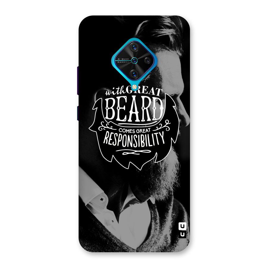 Beard Responsibility Quote Back Case for Vivo S1 Pro