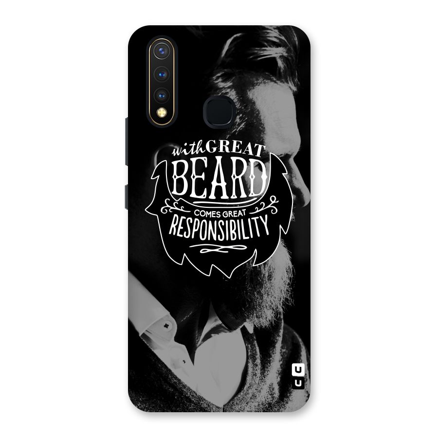 Beard Responsibility Quote Back Case for Vivo U20