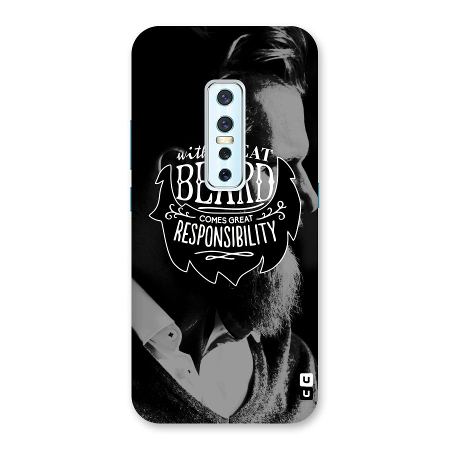 Beard Responsibility Quote Back Case for Vivo V17 Pro