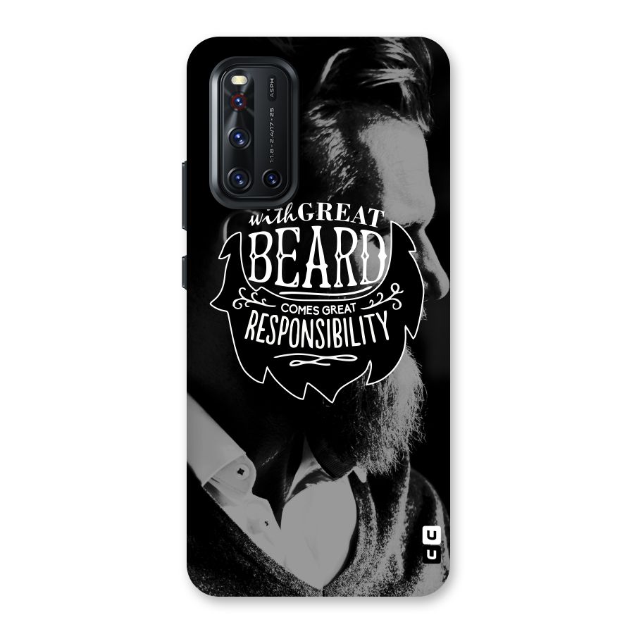 Beard Responsibility Quote Back Case for Vivo V19