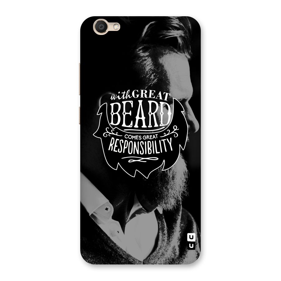 Beard Responsibility Quote Back Case for Vivo V5