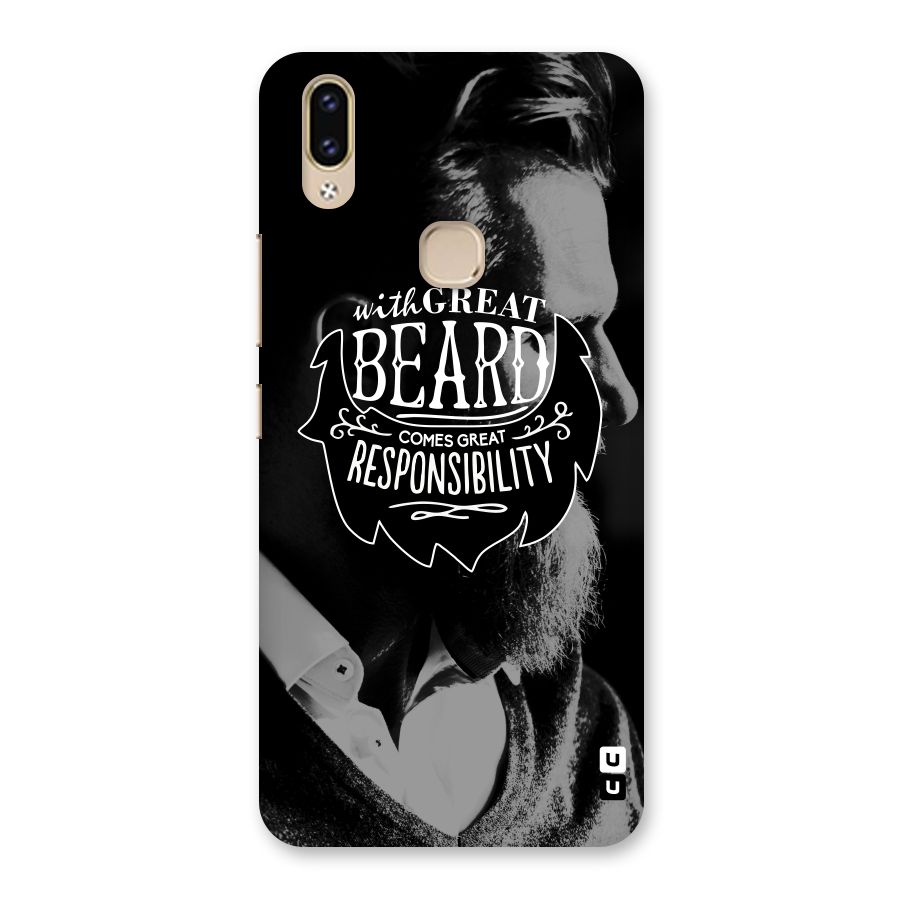 Beard Responsibility Quote Back Case for Vivo V9