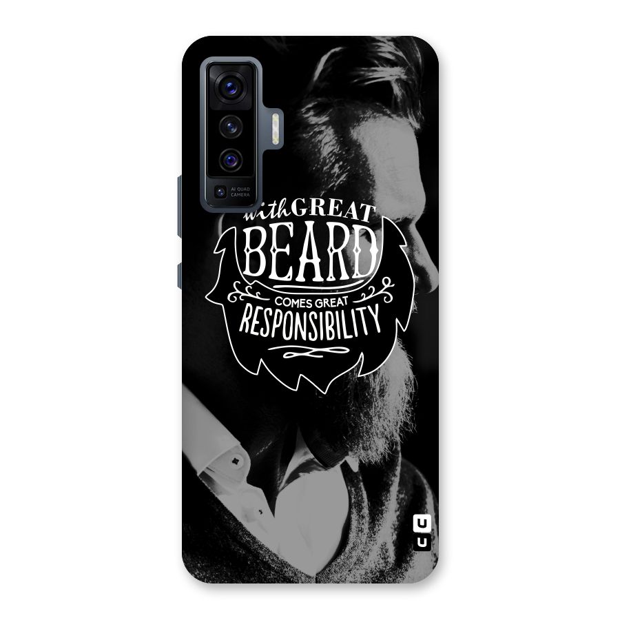 Beard Responsibility Quote Back Case for Vivo X50