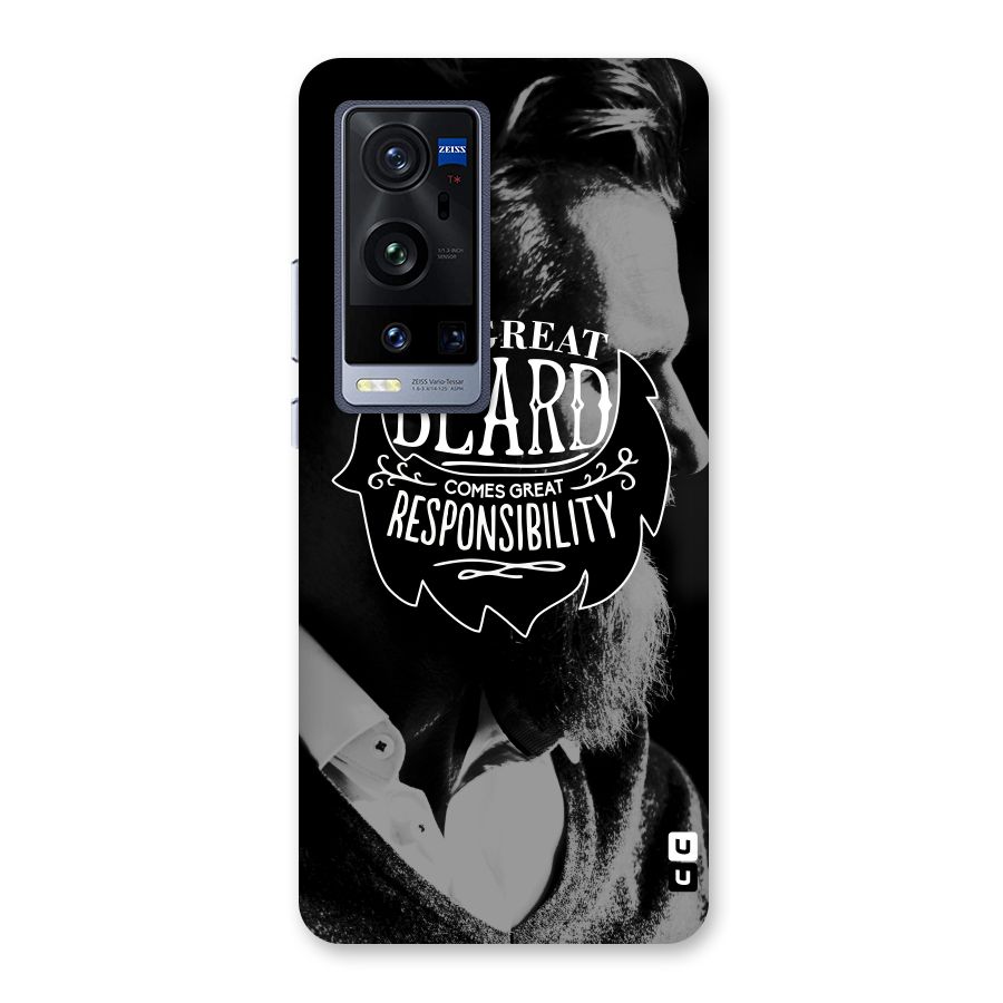 Beard Responsibility Quote Back Case for Vivo X60 Pro Plus