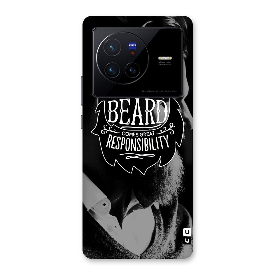 Beard Responsibility Quote Back Case for Vivo X80