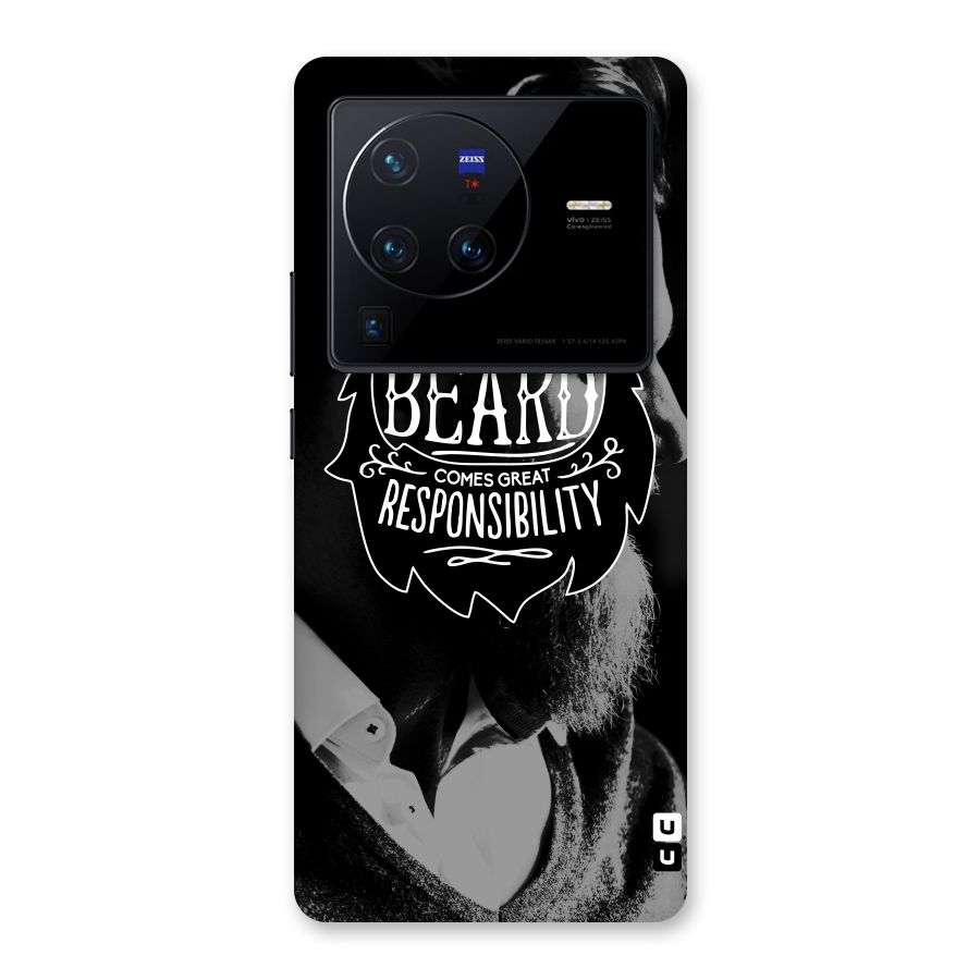 Beard Responsibility Quote Back Case for Vivo X80 Pro