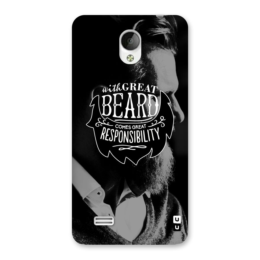 Beard Responsibility Quote Back Case for Vivo Y21